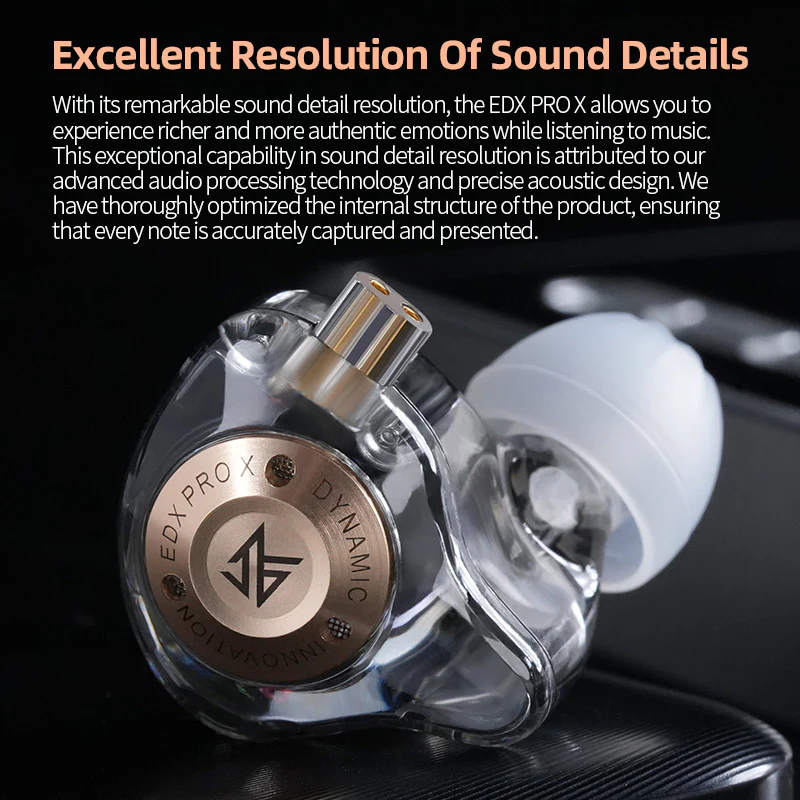 KZ EDX Pro X Wired IEM With Mic - Image 5